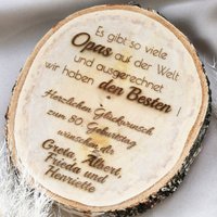 Geschenkidee Für Opa Gravur Echte Baumscheibe Bester 80. Geburtstag 70. Enkel Geschenk Oma Spruch Holz Grandpa Gift Wood Personalized Geschenkidee Für Opa Gravur Echte Baumscheibe Bester 80. Geburtstag 70. Enkel Geschenk Oma Spruch Holz Grandpa Gift Wood Personalized von BubiduDE