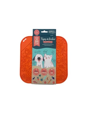 BUBIMEX Leckmatte/Futternapf, 20 x 20 cm, Orange, für Hunde und Katzen, mit Saugnapf, Anti-Schlingen, Anti-Stress, Silikon, BPA-frei, spülmaschinenfest und gefriergeeignet, reduziert schlechten Atem BUBIMEX Leckmatte/Futternapf, 20 x 20 cm, Orange, für Hunde und Katzen, mit Saugnapf, Anti-Schlingen, Anti-Stress, Silikon, BPA-frei, spülmaschinenfest und gefriergeeignet, reduziert schlechten Atem von Bubimex
