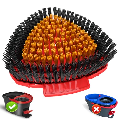 Bublador Upgraded Wischmopp Ersatzköpfe Bodenwischer Kompatibel mit Vileda Turbo Wischmop Vollen Borsten Reinigungs Schrubber Bürste für Küche, Bad, Pool, Terrasse & Hartböden von Bublador