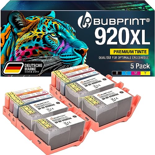 Bubprint 10 Druckerpatronen kompatibel als Ersatz für HP 920 XL 920XL für OfficeJet 6000 6500 6500A Plus 7000 Special Edition 7500A Wireless Schwarz Cyan Magenta Gelb Multipack von Bubprint