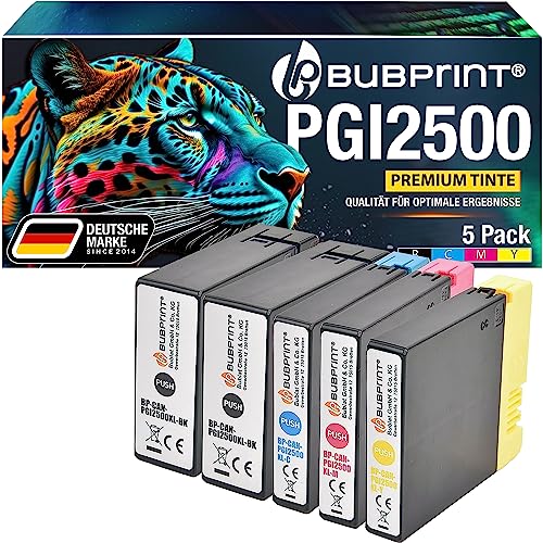 Bubprint PGI 2500XL 5 Druckerpatronen kompatibel als Ersatz für Canon PGI-2500XL für Canon maxify MB5150 MB5450 MB5455 iB4150 MB5155 iB4050 MB5050 MB5350 MB5050 MB5100 MB5400 (2 BK/C/M/Y) Bubprint PGI 2500XL 5 Druckerpatronen kompatibel als Ersatz für Canon PGI-2500XL für Canon maxify MB5150 MB5450 MB5455 iB4150 MB5155 iB4050 MB5050 MB5350 MB5050 MB5100 MB5400 (2 BK/C/M/Y) von Bubprint