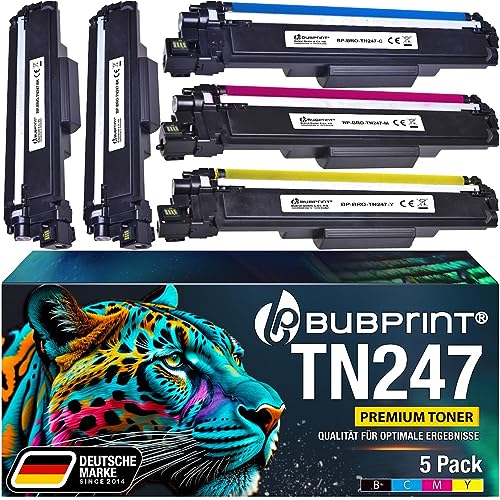 Bubprint TN-247 kompatibel als Ersatz für Toner Brother TN-243CMYK TN247 für Brother MFC-L3750CDW DCP-L3550CDW MFC-L3770CDW HL-L3210CW HL-L3230CDW DCP-L3510CDW HL-L3270CDW MFC-L3710CW L3730 5er-Pack von Bubprint