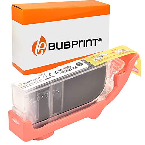 Bubprint Druckerpatrone kompatibel als Ersatz für Canon CLI-521 CLI 521 BK für Pixma IP3600 IP4600 IP4700 MP540 MP550 MP620 MP630 MP640 MP980 MP990 Fotoschwarz von Bubprint