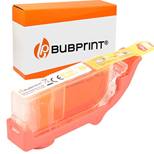Bubprint Druckerpatrone kompatibel als Ersatz für Canon CLI-521Y CLI 521Y für Pixma IP3600 IP4600 IP4700 MP540 MP550 MP560 MP620 MP630 MP640 MP980 MP990 Yellow von Bubprint