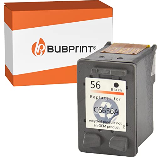 Bubprint Kompatibel Druckerpatrone als Ersatz für HP 56 für DeskJet 5150 5550 5600 5650 5652 OfficeJet 5510 5605Z 5610 5615 PhotoSmart 7760 PSC 1110 1210 1215 1315 1315S 1350 Schwarz von Bubprint