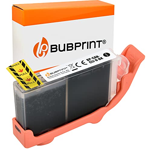 Bubprint Druckerpatrone kompatibel als Ersatz für Canon CLI-8BK für Pixma IP3300 IP3500 IP4200 IP4300 IP4500 IP6700D IX4000 MP600 MP610 MP970 MX700 Fotoschwarz von Bubprint