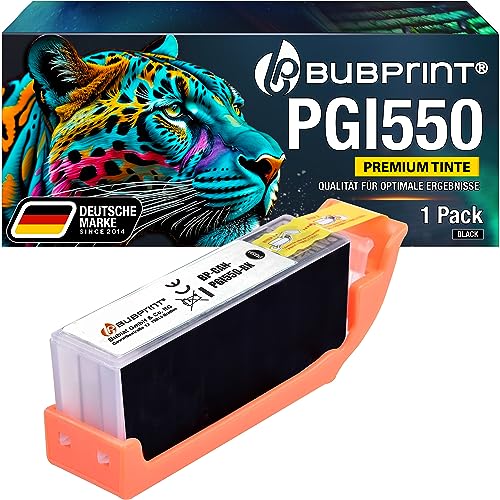 Bubprint Druckerpatrone kompatibel als Ersatz für Canon PGI 550 XL PGI-550XL PGBK 550XL für Pixma IP7250 IP8750 IX6850 MG5450 MG6450 MG7550 MX920 MX925 Schwarz von Bubprint