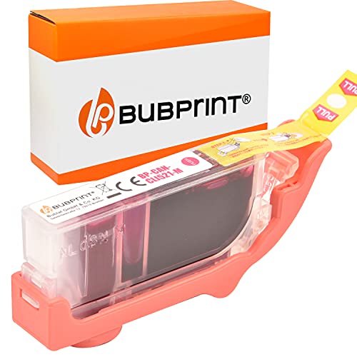 Bubprint Druckerpatrone kompatibel als Ersatz für Canon CLI-521M CLI 521M für Pixma IP3600 IP4600 IP4700 MP540 MP550 MP560 MP620 MP630 MP640 MP980 MP990 Magenta von Bubprint