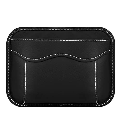 Bubuyun 1 Stück Universal Auto Aufbewahrungsbox Selbstklebend Autositz Seitentasche Auto Seat Gap Organizer Leder Mini-Organizer für Handy 17×12cm von Bubuyun