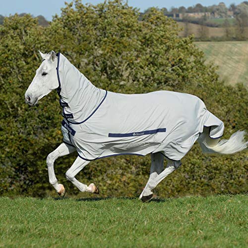 Bucas Sweet Itch Full Neck Fly Rug 6ft6 Silver Blue Bucas Sweet Itch Full Neck Fly Rug 6ft6 Silver Blue von Bucas