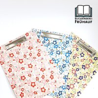 Klemmbrett Din A4 , Clipboard Kirschblüten Verschiedene Farben von BuchbindereiFruehauf