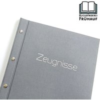 Zeugnismappe Sammelmappe Für Zeugnisse Schlicht Grau Einfarbig von BuchbindereiFruehauf