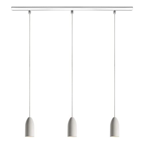 Buchenbusch urban design Pendelleuchte 3-flammig light edition, Industrie Deckenlampe mit Textilkabel Kiesel, Beton Pendelleuchte, Lampe Esstisch von Buchenbusch urban design