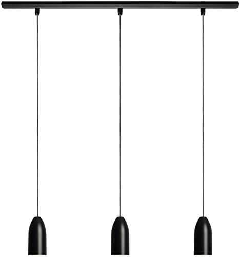 Buchenbusch urban design 3er Hängelampe Beton schwarz (33 Kabelfarben) Küche Theke Bar Tisch sparsam blendfrei inkl. LED stylish black edition von Buchenbusch urban design