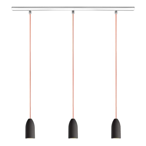 Buchenbusch urban design Betonlampe hängend led dimmbar 3 flammig Esstisch (33 Kabelfarben) energiesparend blendfrei minimalistisch Esszimmer von Buchenbusch urban design