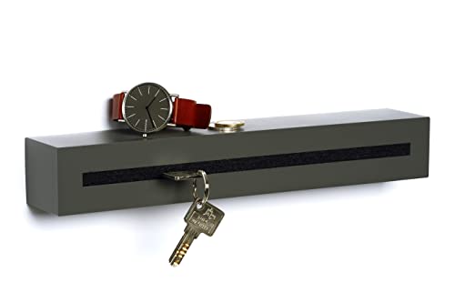 Buchenbusch urban design Schlüsselbrett mit Ablage aus Beton Dark Edition 33x6x5 cm, Schlüsselboard Wand, Schlüsselaufbewahrung Flur, Graphit von Buchenbusch urban design