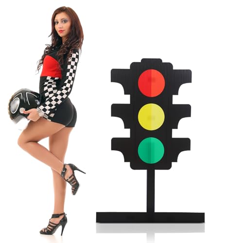 Bucherry 122 cm Rennwagen-Ampel, stehender Pappaufsteller in Lebensgröße, Rennmottoparty-Dekoration, Hintergrund, Foto-Requisiten, zum Aufstellen für Rennwagen, Themen-Geburtstagszubehör Bucherry 122 cm Rennwagen-Ampel, stehender Pappaufsteller in Lebensgröße, Rennmottoparty-Dekoration, Hintergrund, Foto-Requisiten, zum Aufstellen für Rennwagen, Themen-Geburtstagszubehör von Bucherry