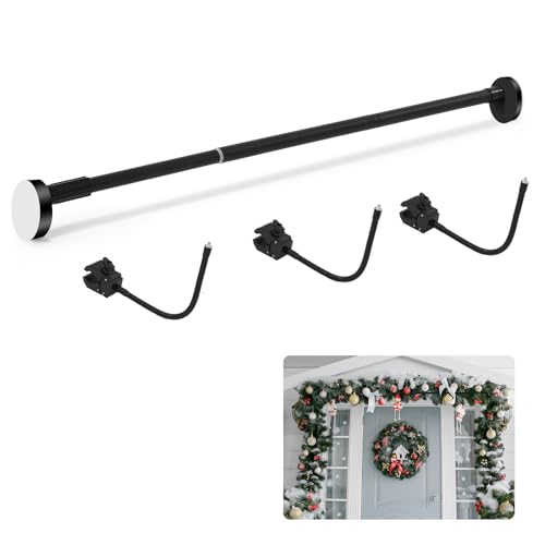 Bucherry Girlanden-Aufhänger für Türrahmen, verstellbar, passend für 81,3 cm - 99,1 cm breite Türen, Weihnachtsdekoration, Aufhänger zum Aufhängen von Girlande, bunte Lichter, Kränze, keine Schrauben Bucherry Girlanden-Aufhänger für Türrahmen, verstellbar, passend für 81,3 cm - 99,1 cm breite Türen, Weihnachtsdekoration, Aufhänger zum Aufhängen von Girlande, bunte Lichter, Kränze, keine Schrauben von Bucherry