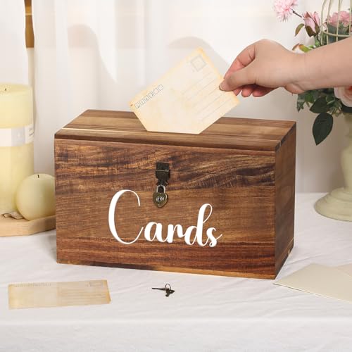 Bucherry Holz Kartenbox Geschenk Rustikale Akazie Box Holz Aufbewahrungsbox mit Schloss Empfangskoffer Kartenhalter für Hochzeit Geburtstag Babyparty Abschlussfeier Bucherry Holz Kartenbox Geschenk Rustikale Akazie Box Holz Aufbewahrungsbox mit Schloss Empfangskoffer Kartenhalter für Hochzeit Geburtstag Babyparty Abschlussfeier von Bucherry