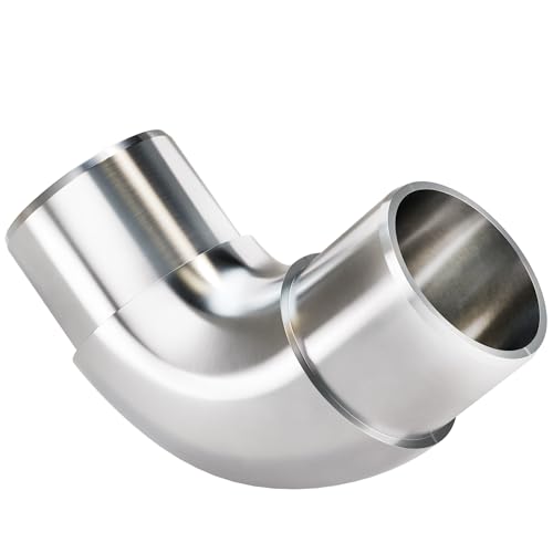 Buchetmann 2 Edelstahl V2A Eckverbinder 90° Ø 42,4 mm abgerundet - rostfreier Eckverbinder für Rundrohre, Handläufe und Geländer, Metallbau, Heimwerken Buchetmann 2 Edelstahl V2A Eckverbinder 90° Ø 42,4 mm abgerundet - rostfreier Eckverbinder für Rundrohre, Handläufe und Geländer, Metallbau, Heimwerken von Buchetmann2