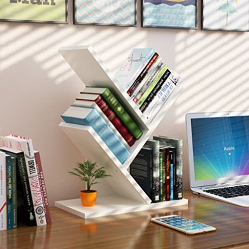 HYLR kreativ Woody Desktop kleine Bücherregale Ablage Rack Buch Regal, Speicher Schreibtisch Veranstalter Datei Regale Massivholz Bücherregal Büro Schlafzimmer Book Holder Storage Bookshelf von Buchregal