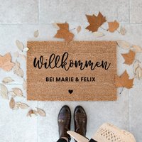 Personalisierte Kokos Fußmatte "Wäscheleine' | Personalisiert, Geschenk Hochzeit, Personalisiertes Einzug, Türmatte Personalisierte Kokos Fußmatte "Wäscheleine' | Personalisiert, Geschenk Hochzeit, Personalisiertes Einzug, Türmatte von Buchstabenkult