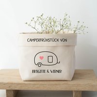 Personalisierter Brotkorb Camperfrühstück Wohnwagen | Geschenk Camper Personalisiert Brot Aufbewahrung Sonntagsfrühstück Frühstück von Buchstabenkult