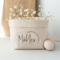 Personalisierter Brotkorb Familienname | Geschenk Einzug Personalisiert Brot Aufbewahrung Sonntagsfrühstück Frühstück von Buchstabenkult