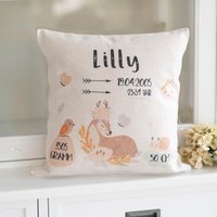 Personalisiertes Kissen | Mädchen Geburtsdaten Geburt Baby Geschenk Deko Kinderzimmer Kind Personalisiertes Kissen | Mädchen Geburtsdaten Geburt Baby Geschenk Deko Kinderzimmer Kind von Buchstabenkult