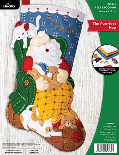 Bucilla Felt Stocking Applique Kit 18" Long-The Purr-Fect Nap von Bucilla