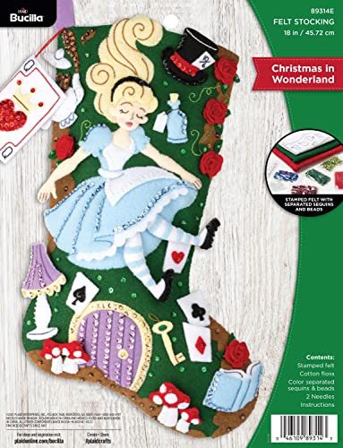 Bucilla Felt Stocking Wandleuchte Kit 18" Long-Christmas In Wonderland von Bucilla