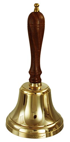 Buckingham massiv Hand Bell, Abendessen Bell Empfang, Bell, Schule Bell, Letzte Bestellung Bell, Bibliothek Bell, Kneipe Bell – 13 cm, Messing von Buckingham