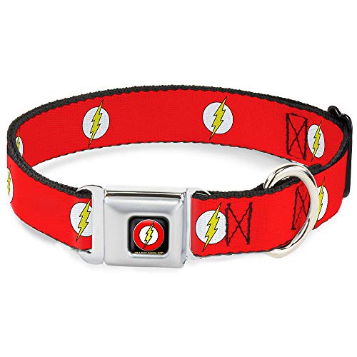 Buckle-Down 22,9–38,1 cm FLA-Flash Logo schwarz Hund Halsband von Buckle-Down