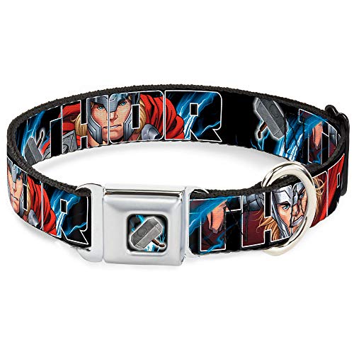 Buckle-Down 22,9–38,1 cm Marvel Avengers Thor Posen/Hammer Hundehalsband von Buckle-Down