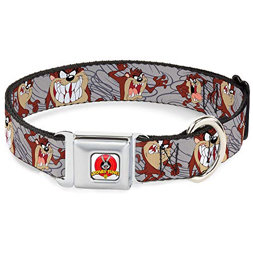 Buckle Down 22,9–38,1 cm lta-Looney Melodien Logo weiß Hund Halsband von Buckle-Down