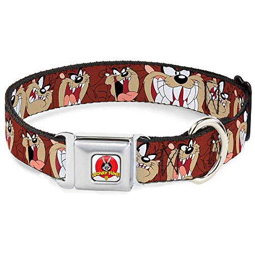 Buckle-Down 22,9–38,1 cm lta-Looney Melodien Logo weiß Hund Halsband von Buckle-Down