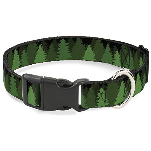 Buckle-Down 15-26" Pine Tree Silhouettes Black/Greens Plastic Clip Collar, Large Buckle-Down 15-26" Pine Tree Silhouettes Black/Greens Plastic Clip Collar, Large von Buckle-Down