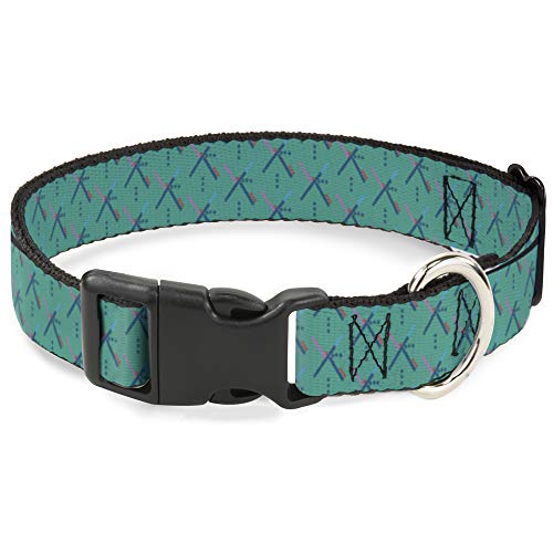 Buckle-Down 40,6–58,4 cm PDX Flughafen Teppich Old Kunststoff Clip Halsband, breit Medium Buckle-Down 40,6–58,4 cm PDX Flughafen Teppich Old Kunststoff Clip Halsband, breit Medium von Buckle-Down