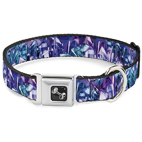 Buckle-Down 40,6–58,4 cm crystals2 Blues/Violetttönen Halsband Bone, breit Medium von Buckle-Down