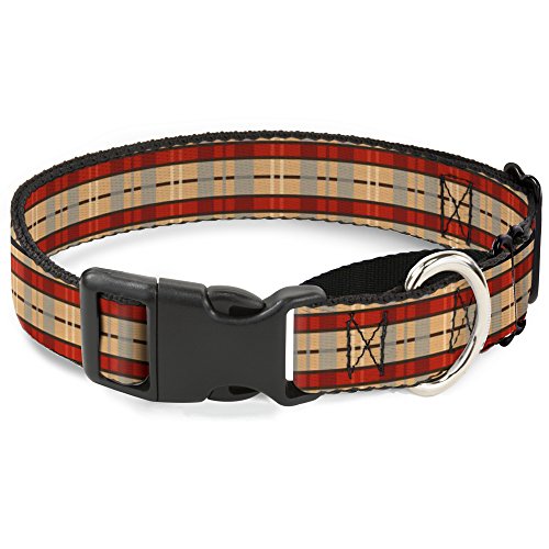 Buckle-Down Americana Plaid Martingale Hundehalsband, 2,5 cm Wide-fits 38,1–66 cm Neck-Large von Buckle-Down