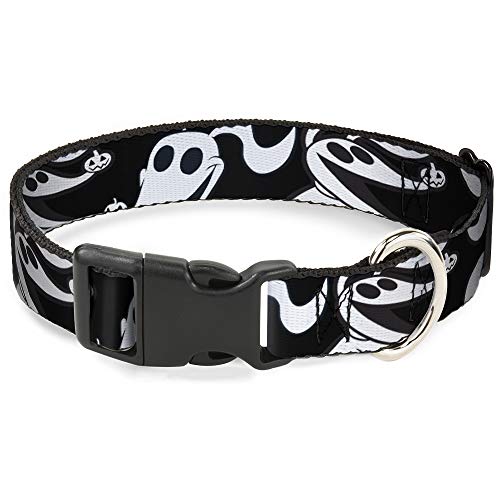 Buckle-Down DC-BKSR-WDY616-1.0-S Hundehalsband, Kunststoffclip, Nightmare Before Christmas, Zero Expressions, Schwarz/Weiß, 22,9 bis 38,1 cm breit, Mehrfarbig von Buckle-Down