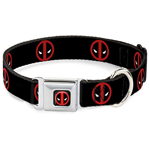 Buckle Down DPA Dead Pool Logo schwarz/rot/weiß Hund Halsband von Buckle-Down