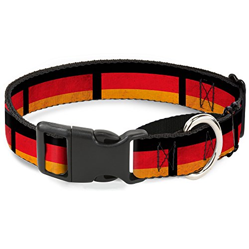 Buckle-Down Deutsche Flagge Distressed Martingale Hundehalsband, 3,8 cm Wide-fits 40,6–58,4 cm Neck-medium von Buckle-Down