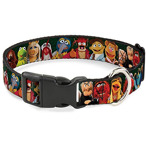 Buckle-Down Muppets Hundehalsband, Kunststoff, 20 Figuren, Verschiedene Größen, Grün, 1" Wide - Fits 15-26" Neck - Large, Mehrfarbig von Buckle-Down