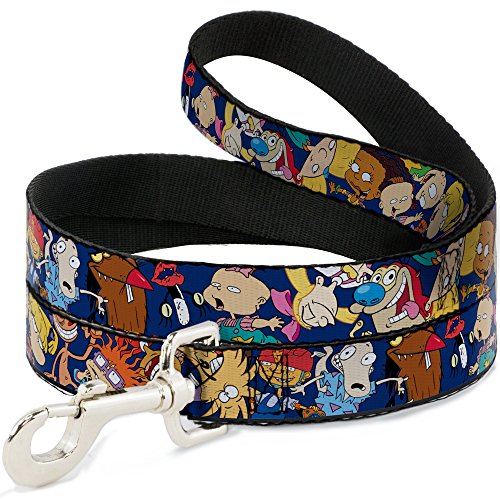 Buckle-Down "Nick 90 's 16-Character Rewind Stellt Navy Blau Pet Leine, 6 '-1.5 " von Buckle-Down