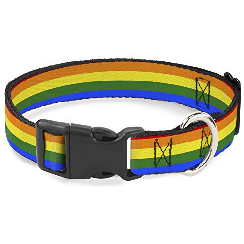 Buckle-Down PC-W30693-S Flag Gay Pride Rainbow Plastic Clip Collar, Small/9-15 von Buckle-Down