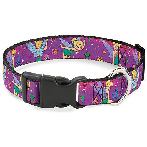 Buckle-Down Plastic Clip Collar - Tinker Bell Poses/Flowers/Stars/Skull Purple - 1" Wide - Fits 11-17" Neck - Medium Buckle-Down Plastic Clip Collar - Tinker Bell Poses/Flowers/Stars/Skull Purple - 1" Wide - Fits 11-17" Neck - Medium von Buckle-Down