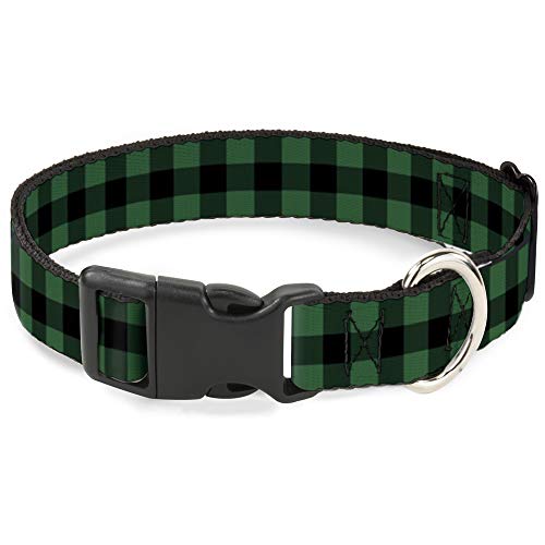 Buckle-Down bac-w30246-nl Breakaway Katzenhalsband, 1/5,1 cm breit – passt 22,9–38,1 cm Nacken – Groß, Buffalo Plaid von Buckle-Down
