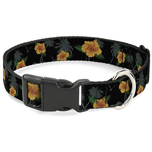 Buckle-Down bac-w30869-ns Breakaway Katzenhalsband, 1/5,1 cm breit – passt 15,2–22,9 cm Nacken – Kleine, Hibiskus von Buckle-Down