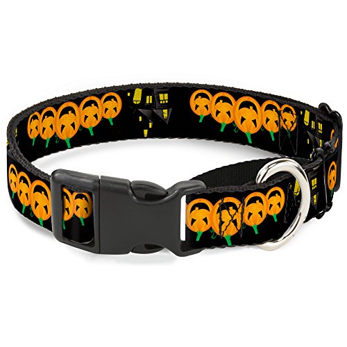 Buckle-Down mgc-w31011-m Jack O '-Lanterns/Haunted House Schwarz/Gelb Martingale Hundehalsband, Medium von Buckle-Down